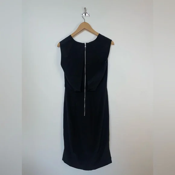 J. Crew 100% Silk V-Neck Sleeveless Sheath Dress - Picture 7 of 9